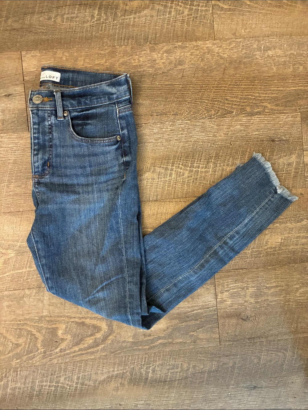 LOFT Skinny Jean with Raw Hem